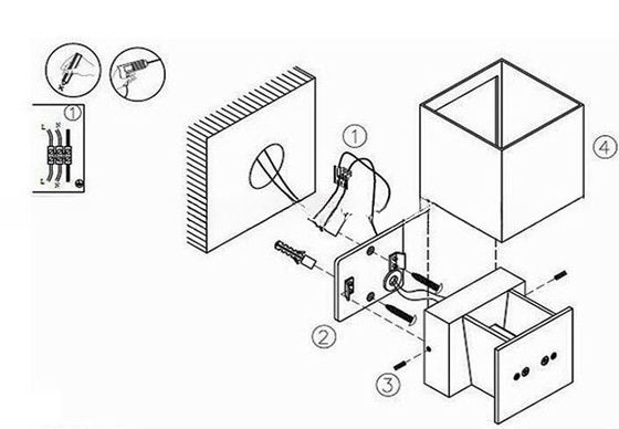 Nordic Wall Mount Bed Side Aluminum 2 Face Glowing LED Lamps for Indoor and Outdoor