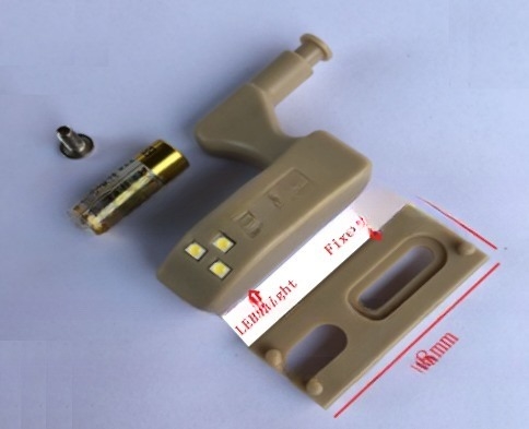 Door control switch Plastic Battery Operated LED Cabinet Hinge Light for Furniture