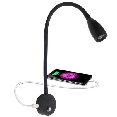 IN-CAR 1W 3W Touch Dimmable Bedside Light with 1PC USB Charging Port 12V/24V Bed Head Lamps